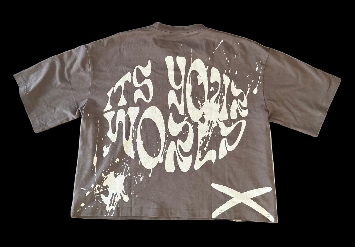 boxy cropped grey and white