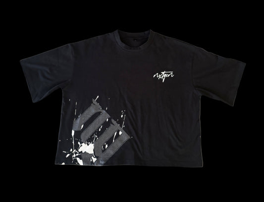 boxy cropped black and white